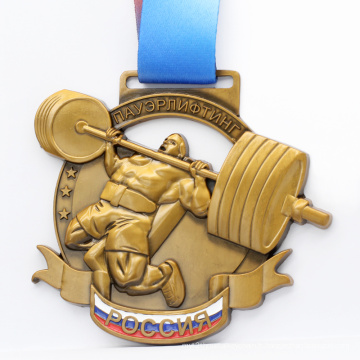 Médaille de récompense en métal personnalisée bon marché antique